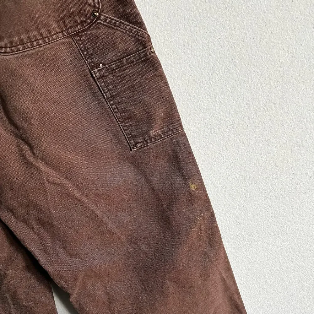 Carhartt B136 CHT brown double knee work wear carpenter pants
